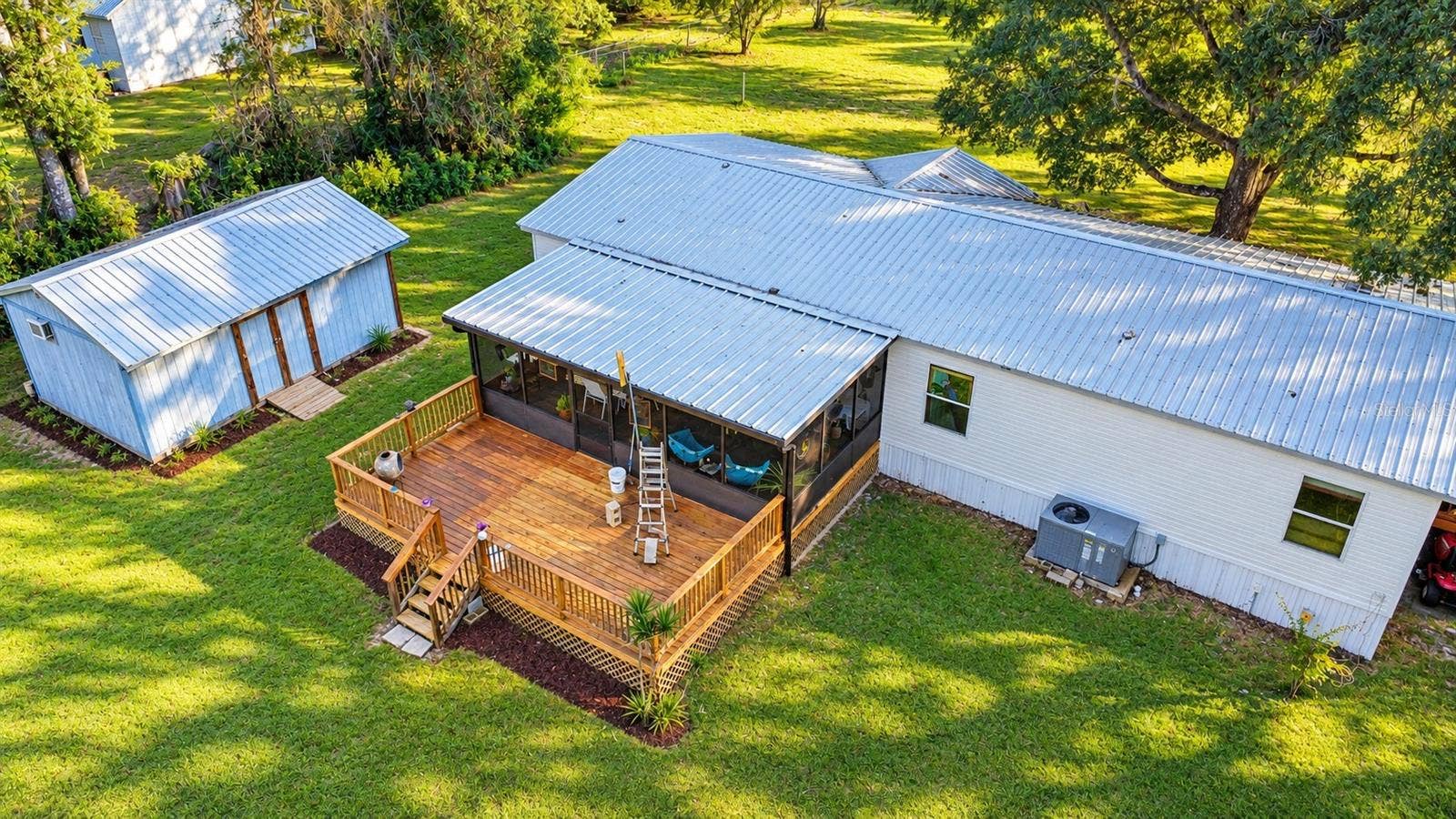 aerial view of deck
