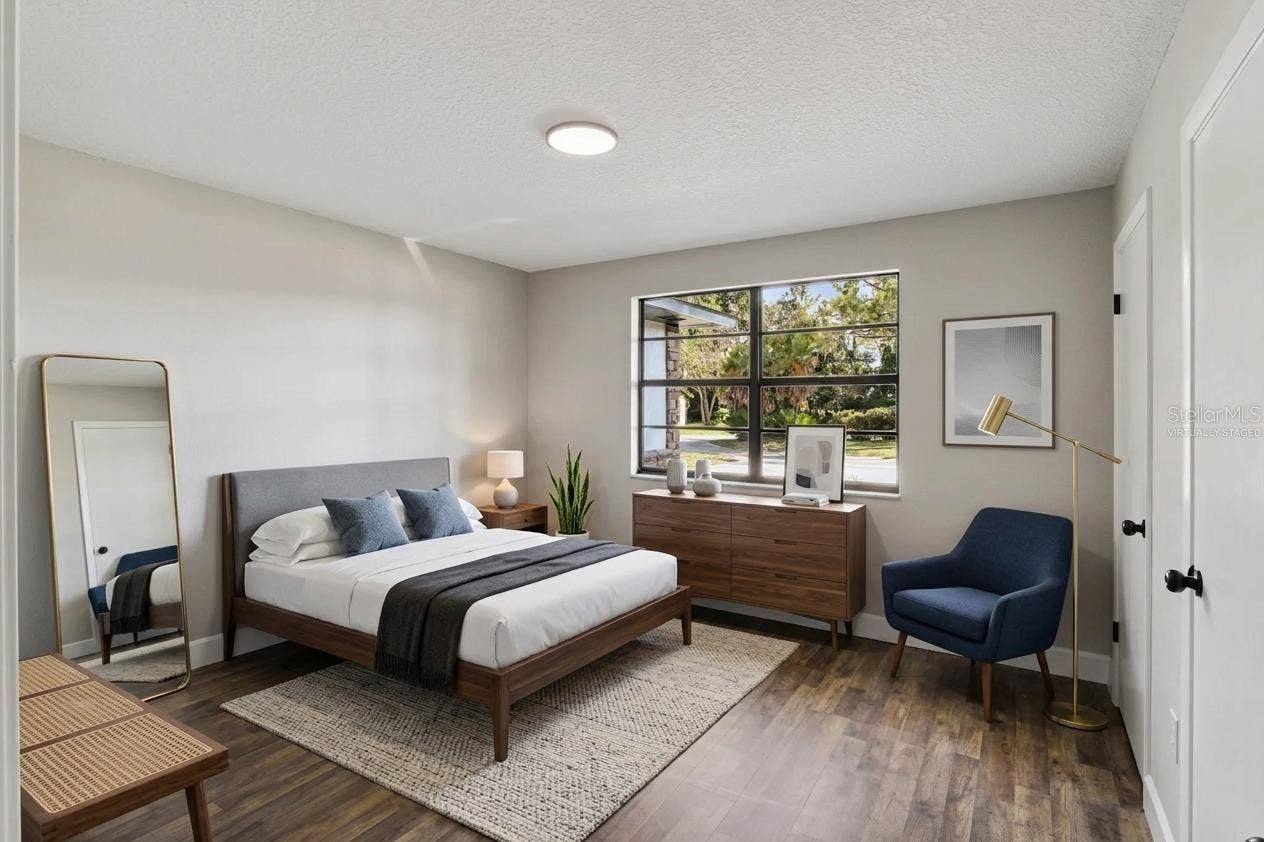 Virtually Staged Primary Bedroom