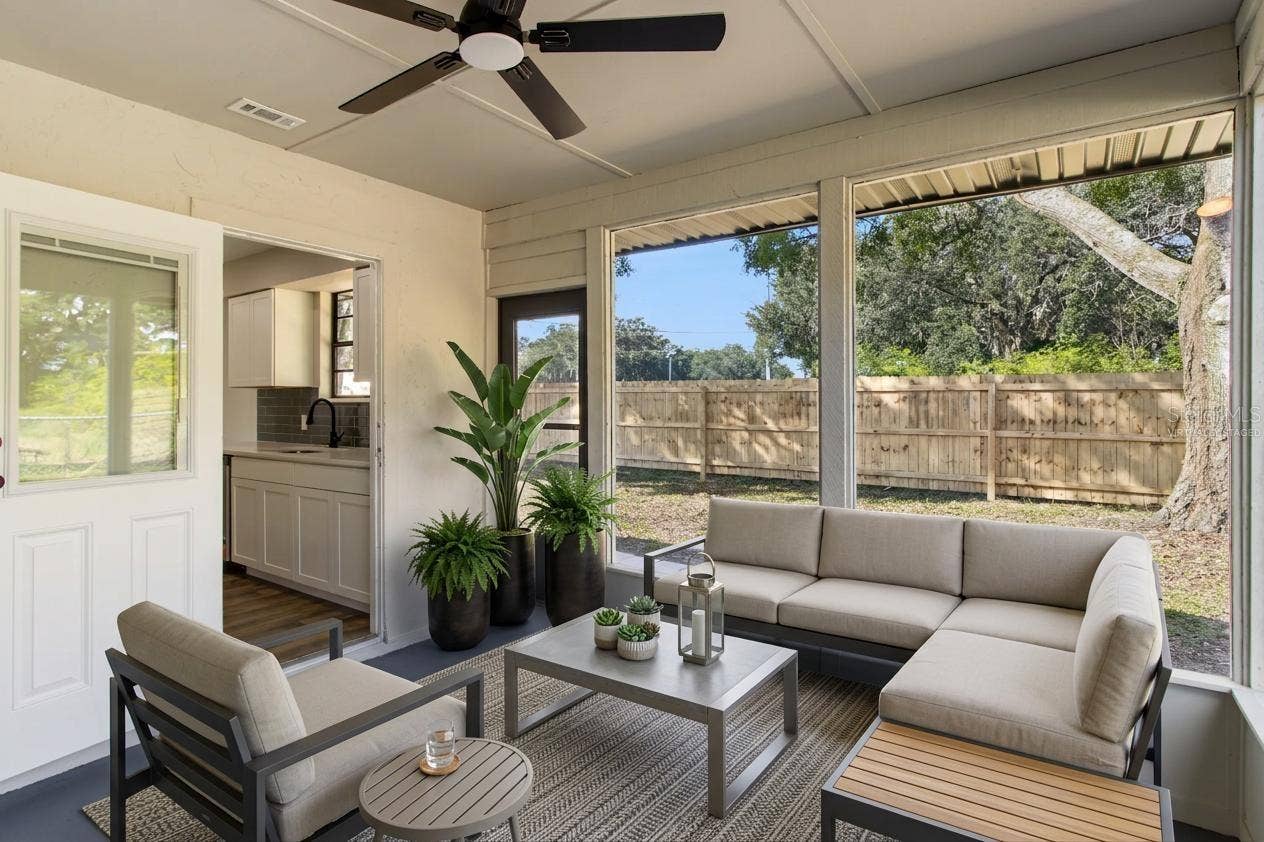 Virtually Staged Florida Room
