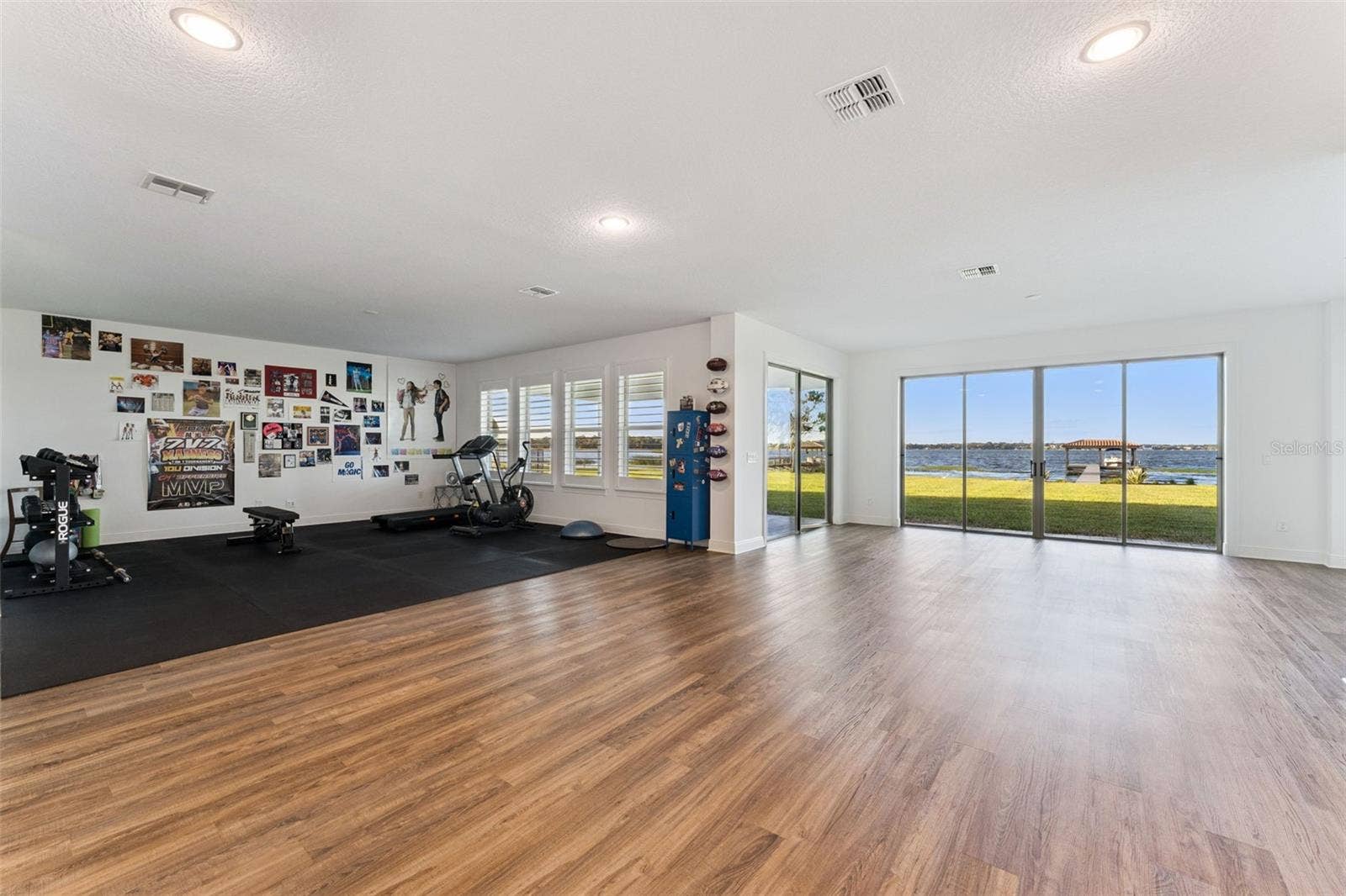 massive finished basement