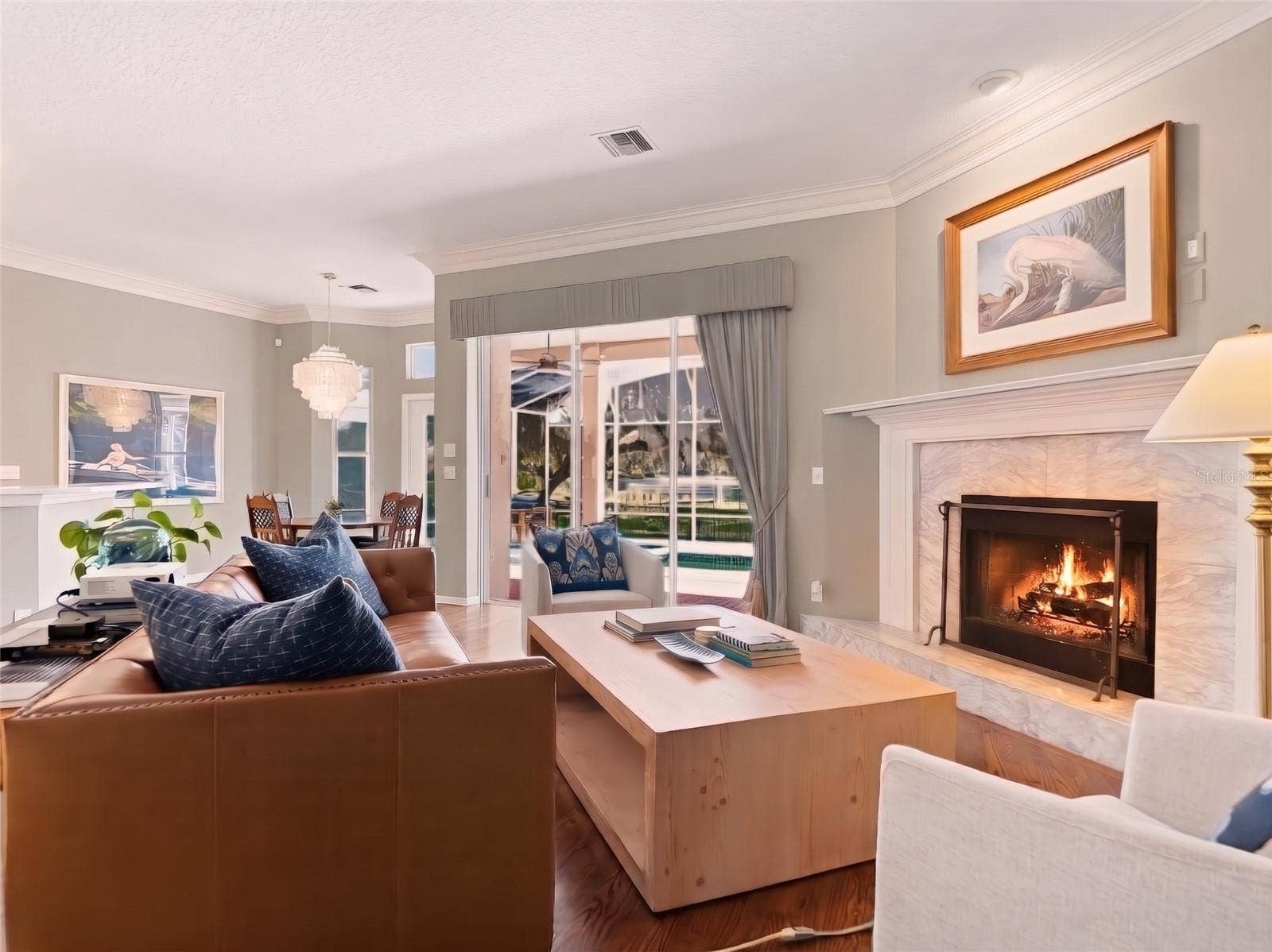1128 OAKPOINT CIRCLE, Apopka, FL 32712 Cozy Living Room with lake views