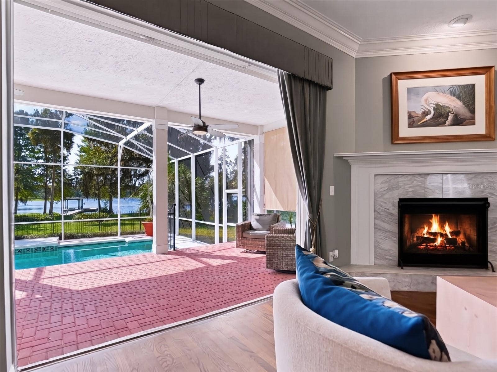 1128 OAKPOINT CIRCLE, Apopka, FL 32712 Cozy Living Room with lake views