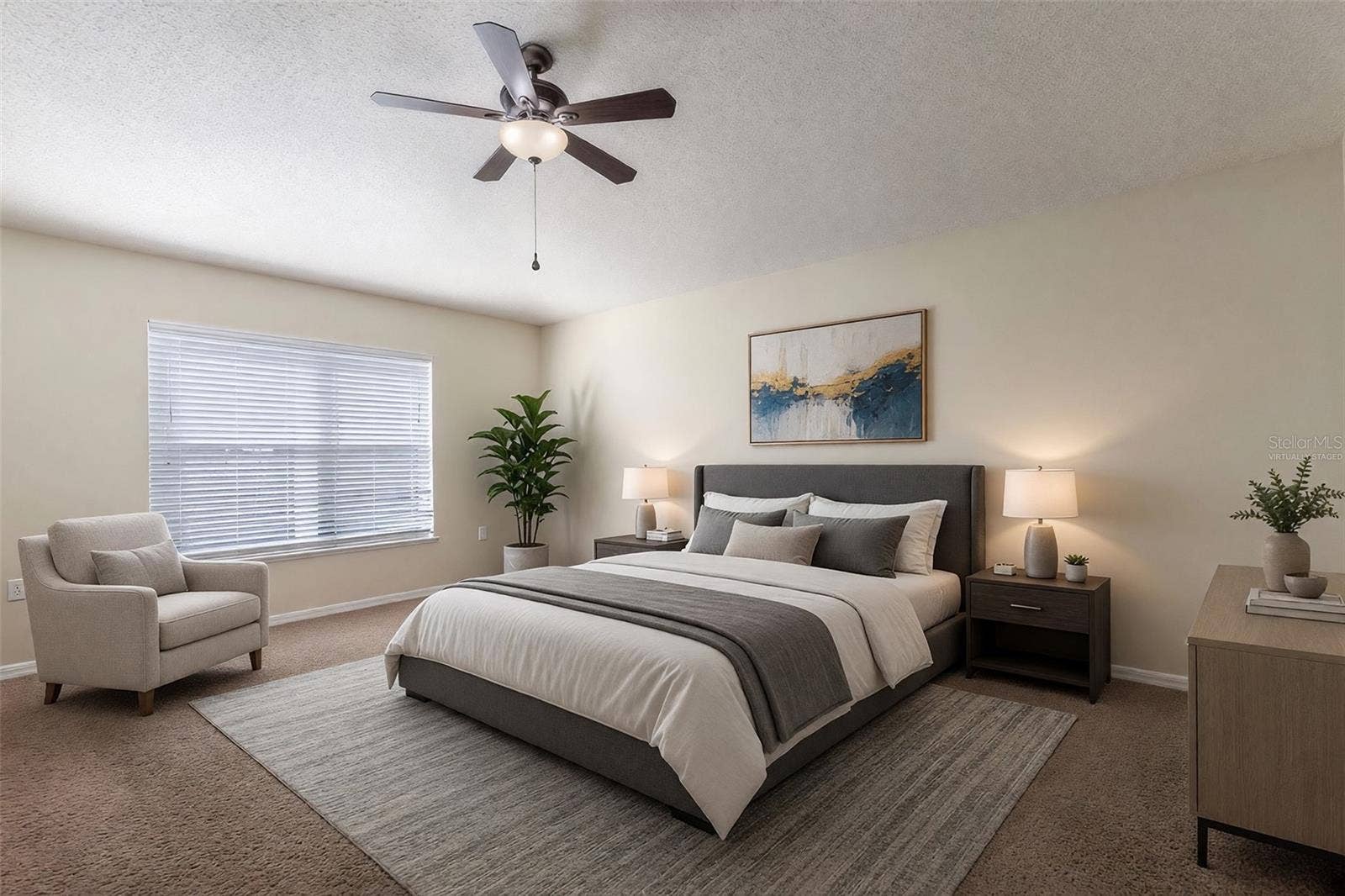 VIRTUALLY STAGED PRIMARY BEDROOM