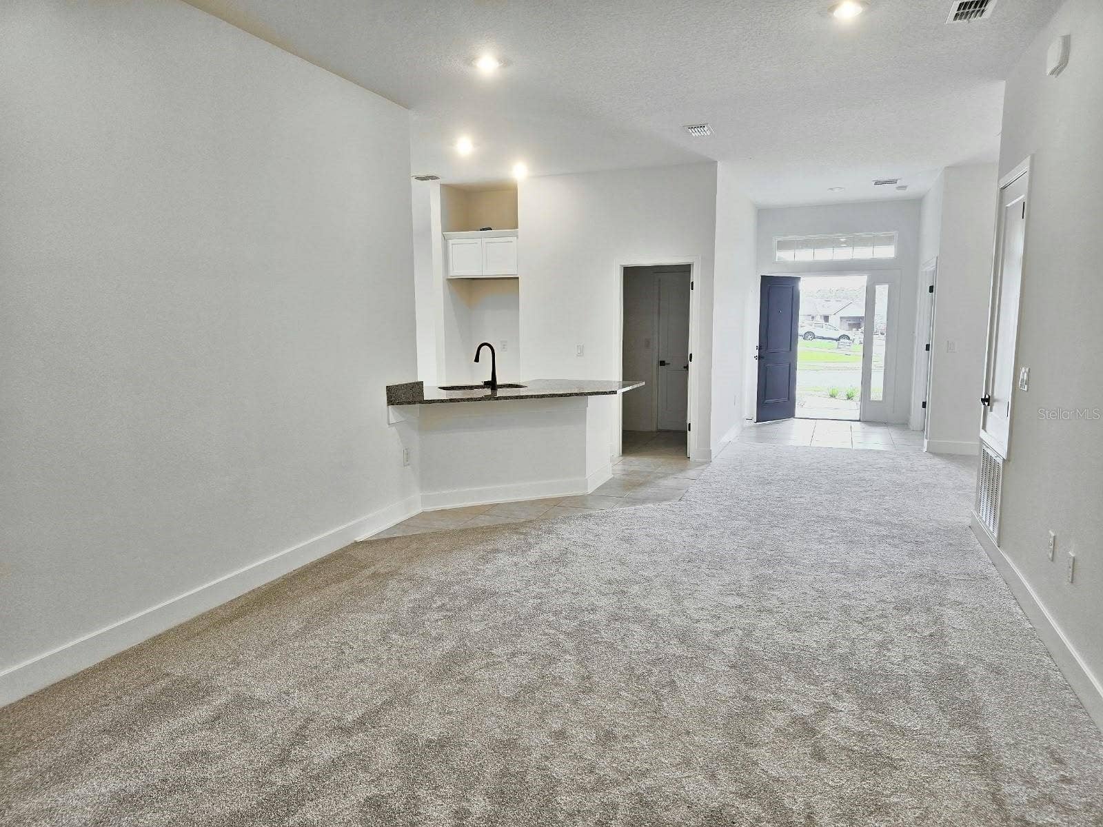 Family room and entry foyer