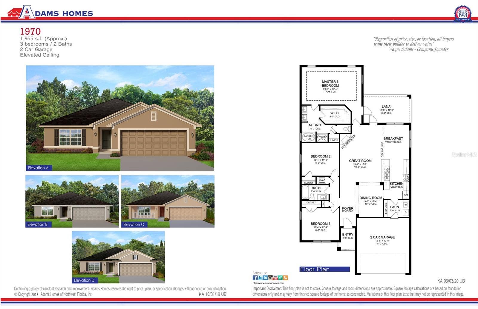 Floor plan - Adams Homes 1970