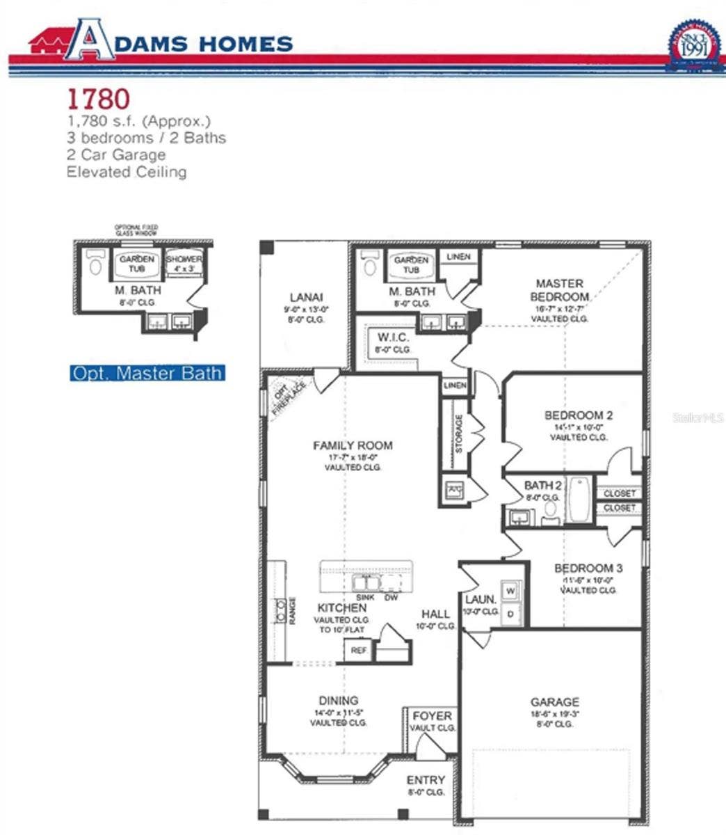 Floor plan - Adams Homes 1780