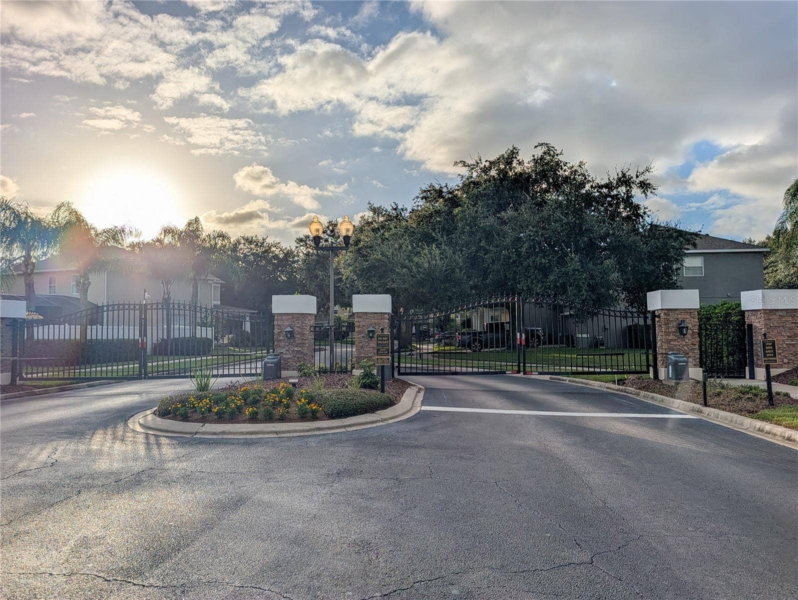 gated entrance to neighborhood