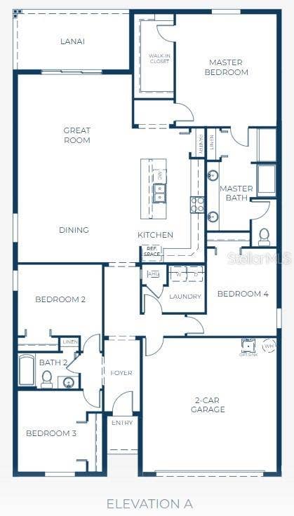 Floor Plan -Model home - actual features may vary.