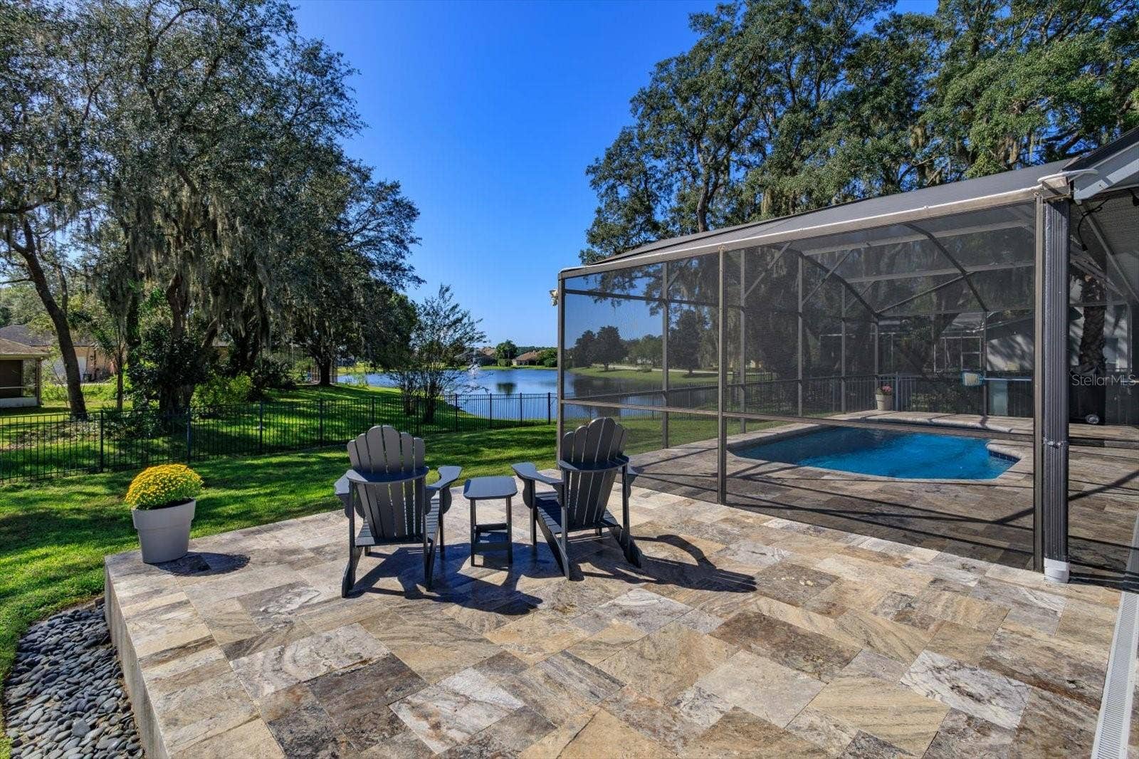 6887 HIDDEN GLADE PLACE, Sanford, FL 32771 Open Travertine paver patio