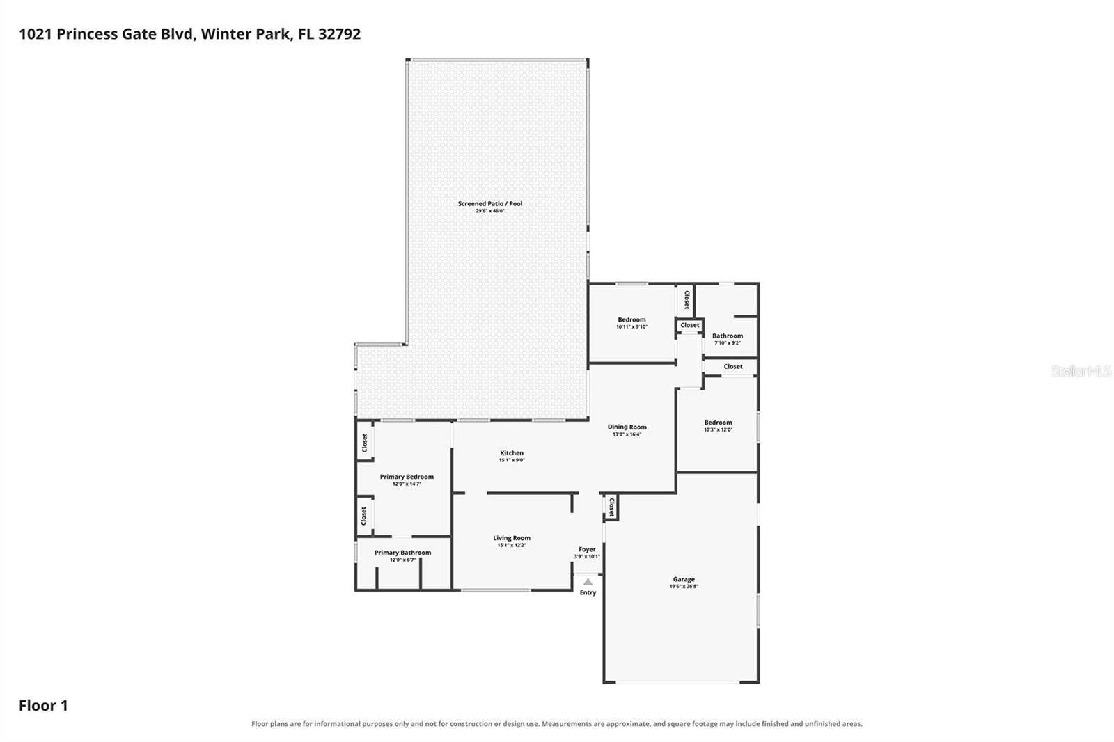 1021 PRINCESS GATE BOULEVARD, Winter Park, FL 32792 Floor Plan