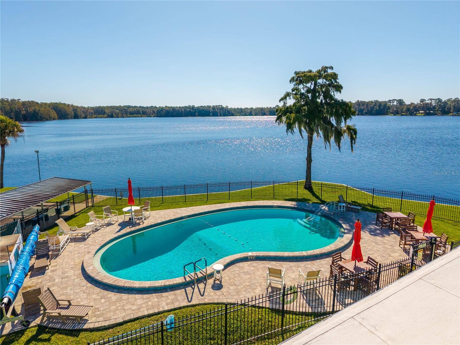 130 PINEY RIDGE, Eustis, FL 32726 Aerial View of Pool