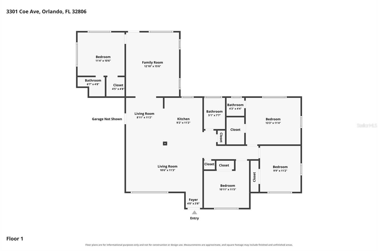3301 COE AVENUE, Orlando, FL 32806 3301 COE AVENUE, Orlando, FL 32806
