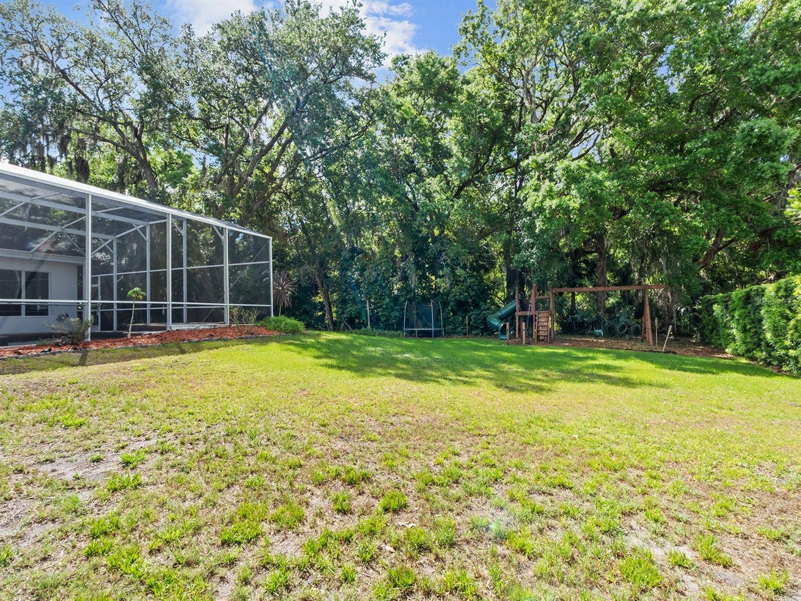 8359 GREY BARK COURT, Sanford, FL 32771 Side Yard with Privacy Hedging