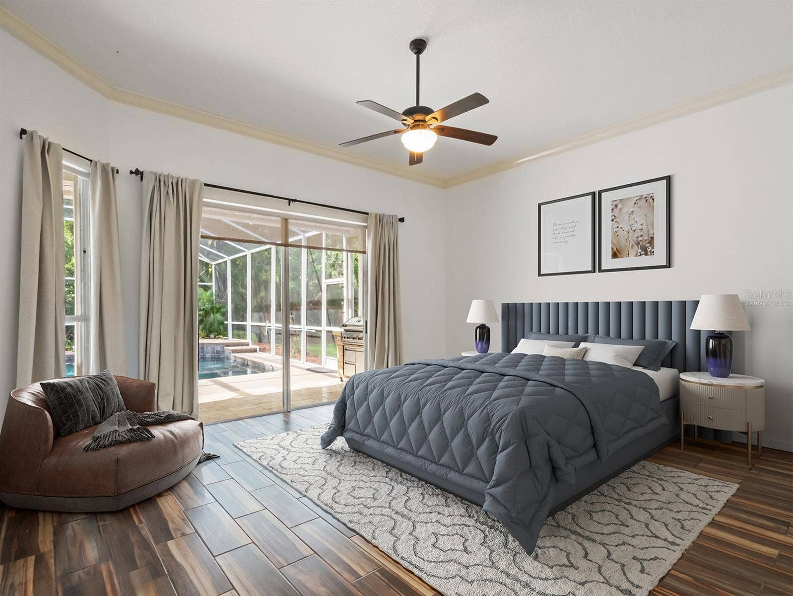 8359 GREY BARK COURT, Sanford, FL 32771 Master Bedroom - Virtually Staged