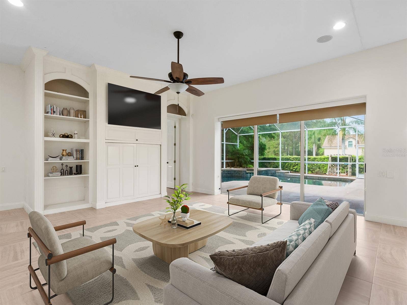 8359 GREY BARK COURT, Sanford, FL 32771 Family Room- Virtually Staged
