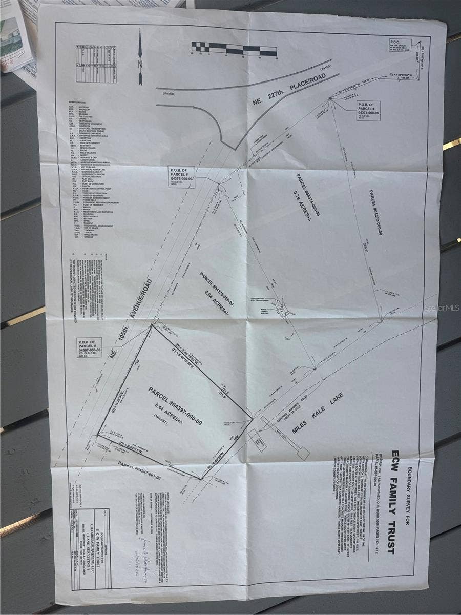 22649 & 22645 & Land NE 105TH AVENUE ROAD, Fort Mc Coy, FL 32134 Vacant Land Survey