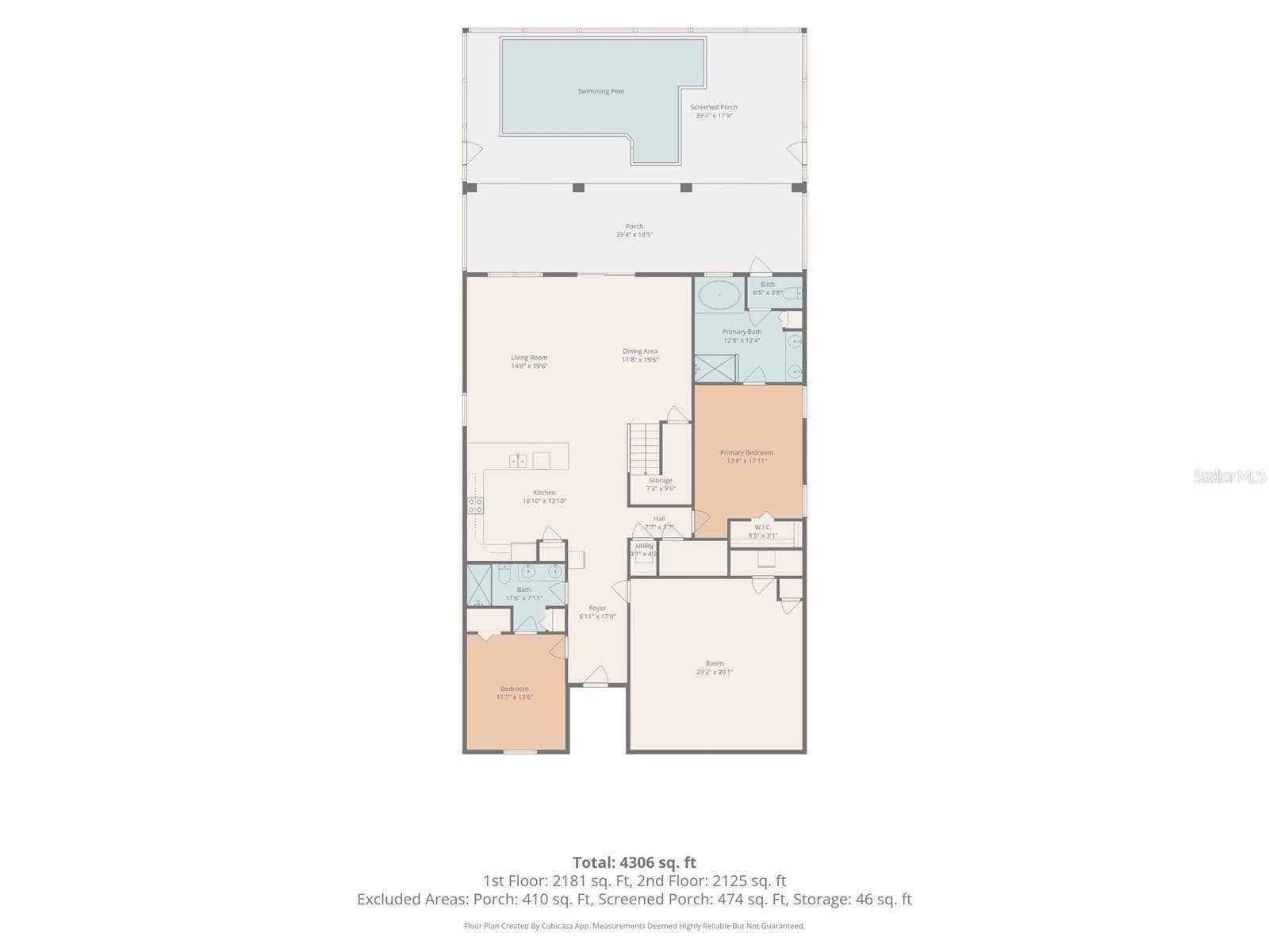 1540 MAIDSTONE COURT, Davenport, FL 33896 Floor plan - first floor