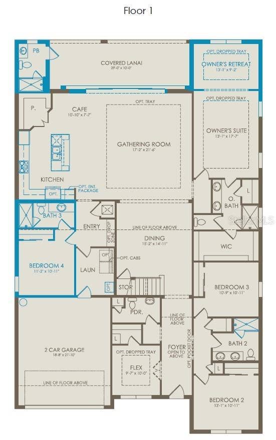 5599 BANYAN BAY ROAD, St Cloud, FL 34771 Floor Plan - Floor One