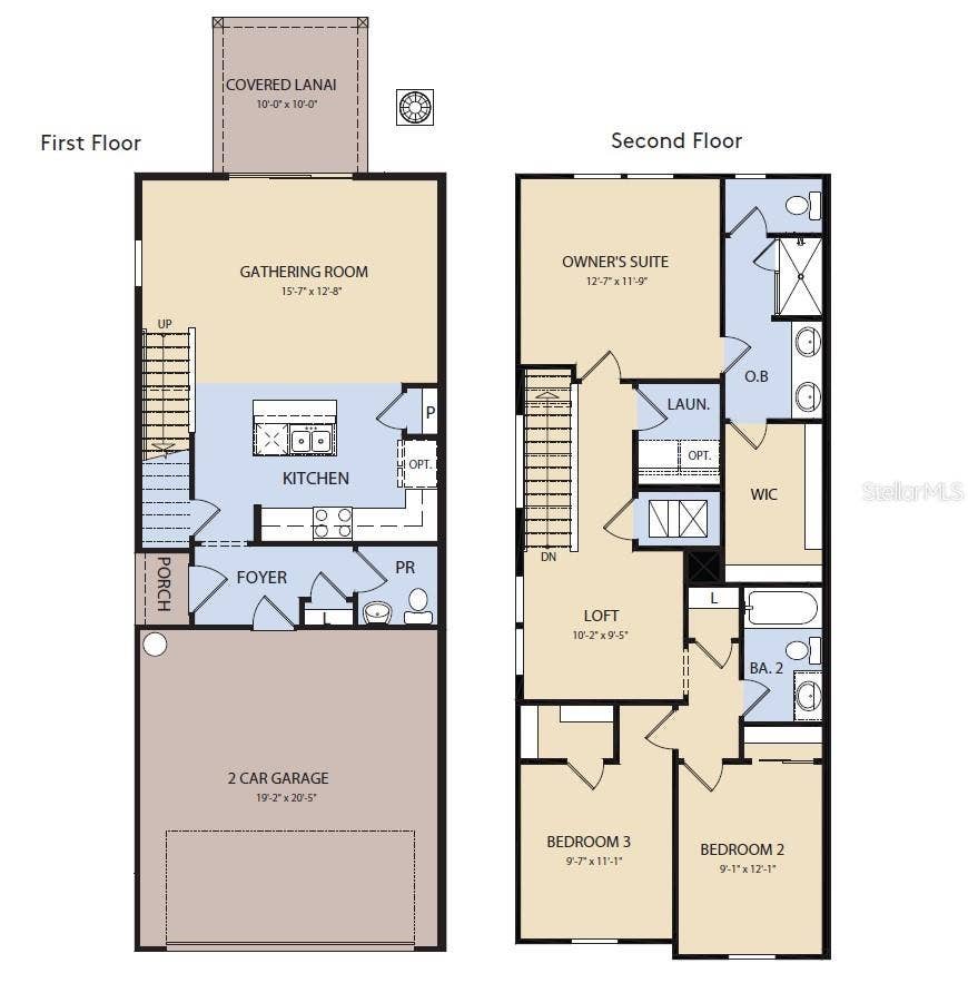 14078 WARD ROAD, Orlando, FL 32824 Floor Plan - Floor One and Two