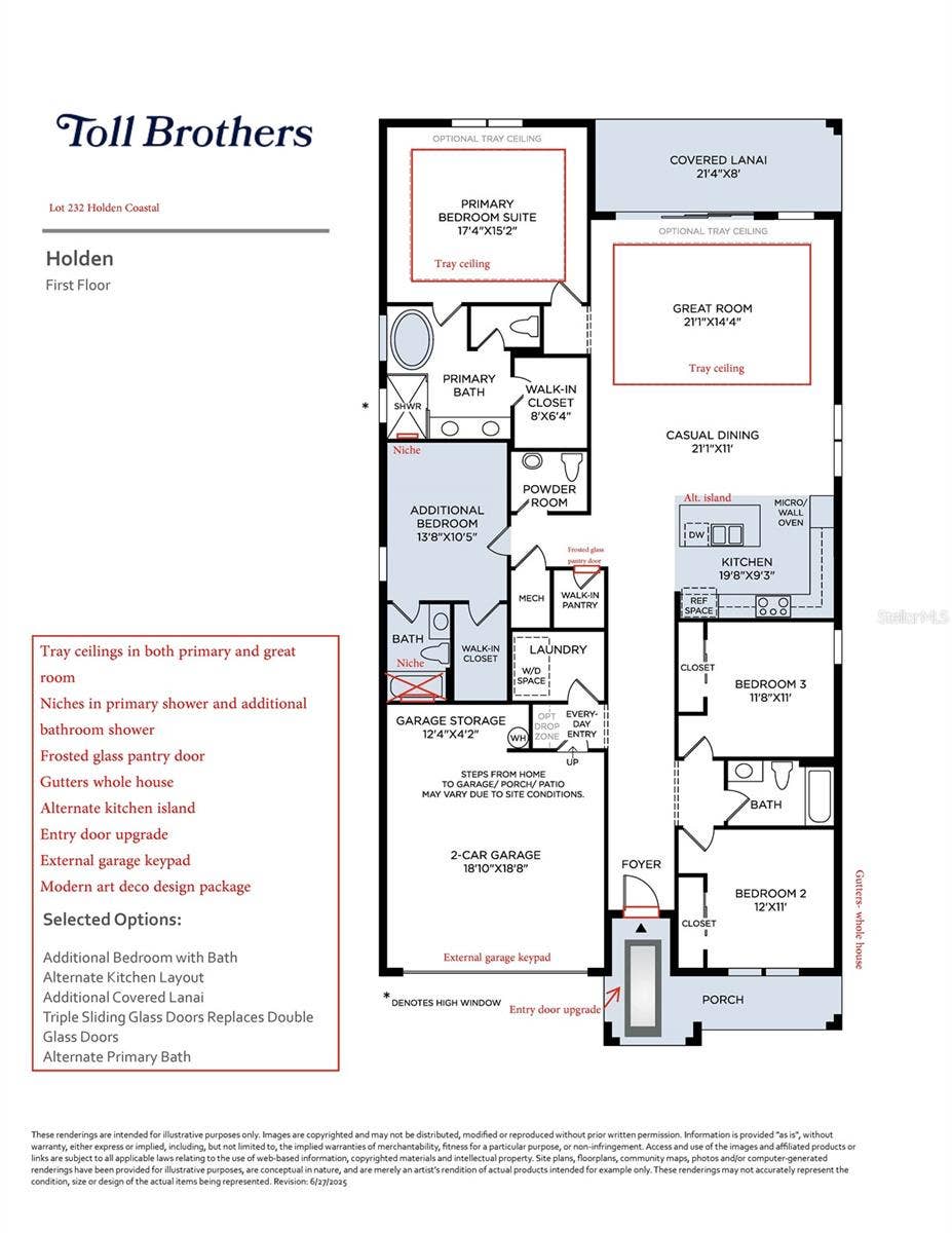 2789 ARBOR DUNE AVENUE, Apopka, FL 32712 layout with upgrades