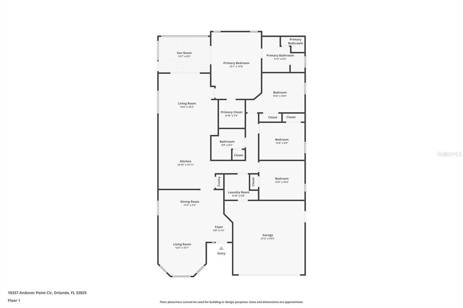 10337 ANDOVER POINT CIRCLE, Orlando, FL 32825 Floor plan