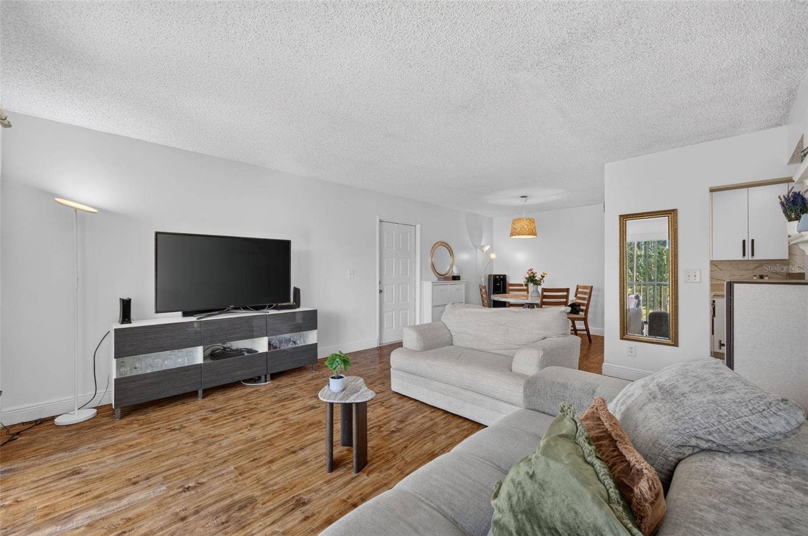 Open concept living and dining