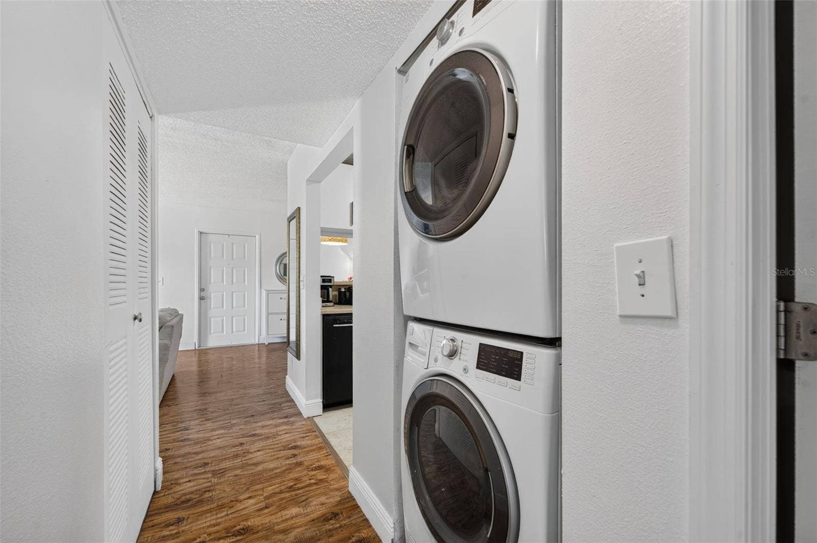 Laundry closet in unit