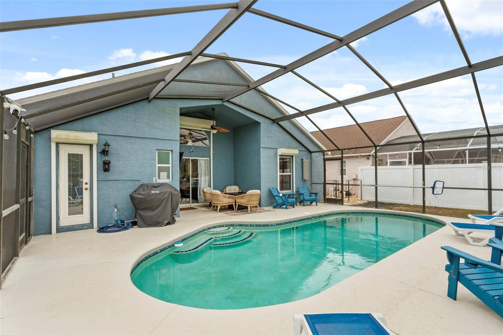 551 MAJESTY DRIVE, Davenport, FL 33837 Beautiful heated Pool freshly painted deck and no rear facing neighbors