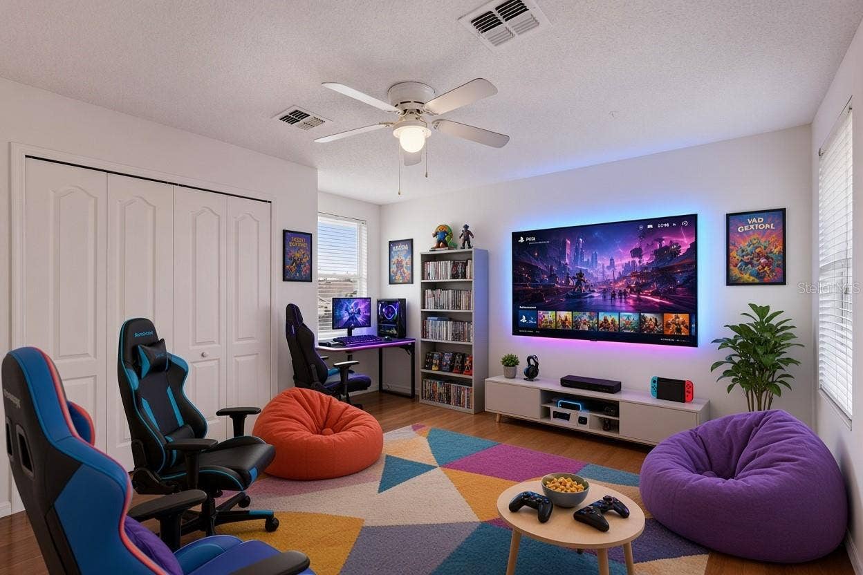 13714 HUNTWICK DRIVE, Orlando, FL 32837 Bedroom #5 upstairs, can double as a loft, homeschooling area or workout room