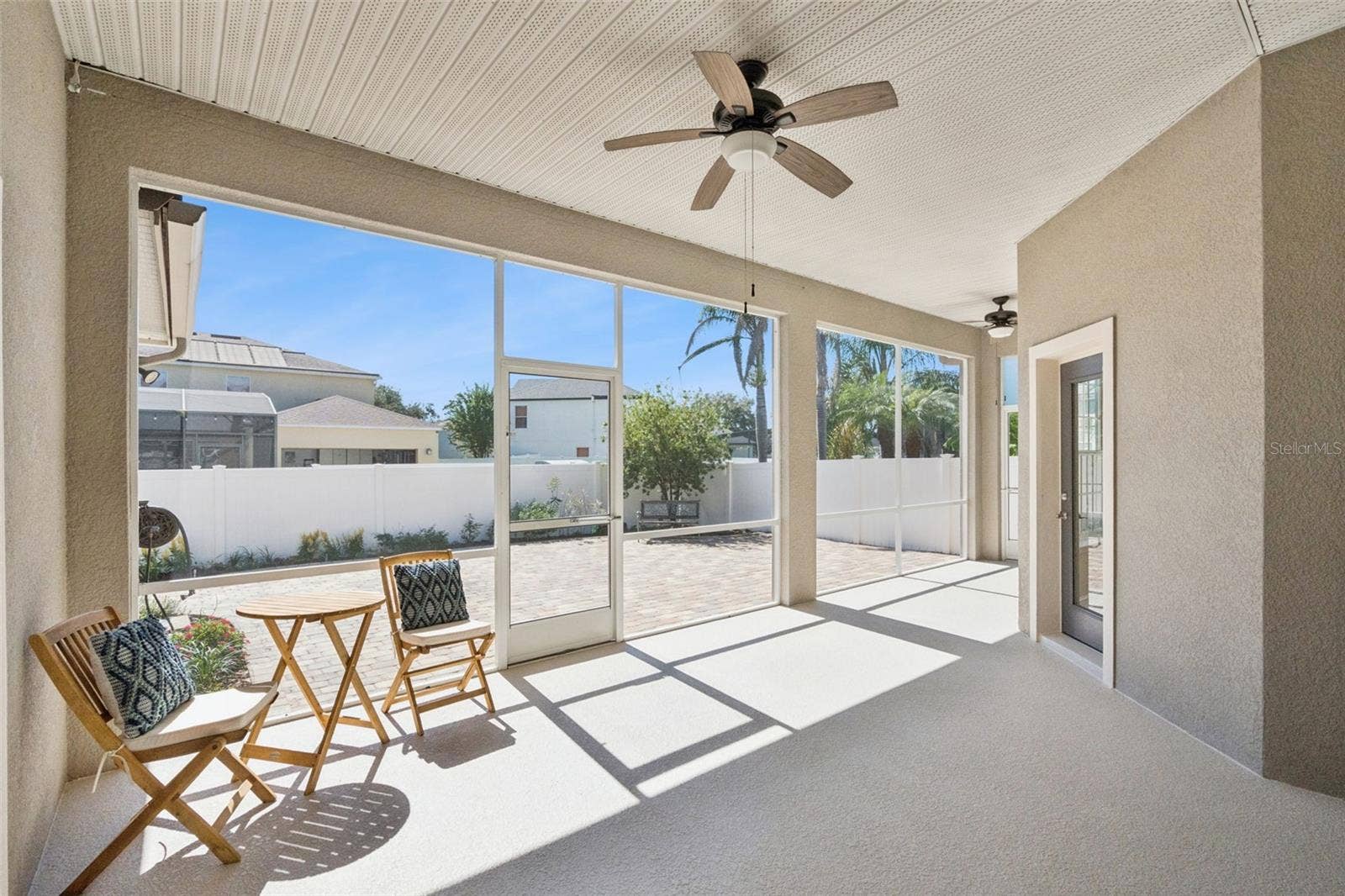 Rear Covered & Screened in Porch