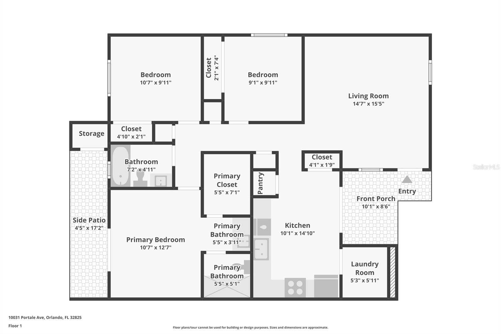 10031 PORTALE AVENUE, Orlando, FL 32825 Floor Plan.