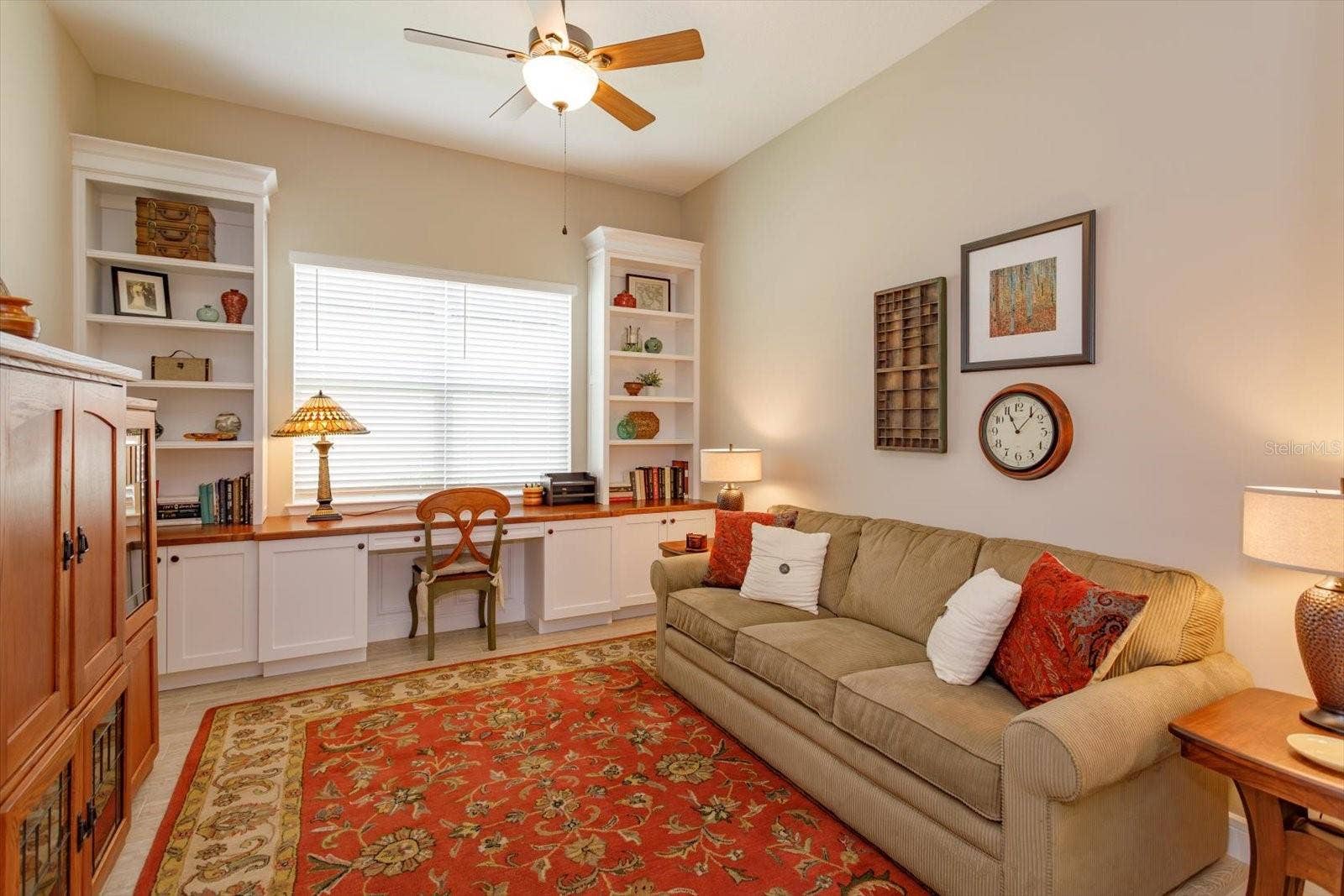 5663 SW 92ND AVENUE ROAD, Ocala, FL 34481 Flex/Den/Office with Custom Cabinets, Shelving and Desk