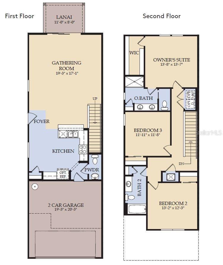3198 EMERALD ACRES LANE, Sanford, FL 32771 Floor Plan - Floor One Floor Plan - Floor Two