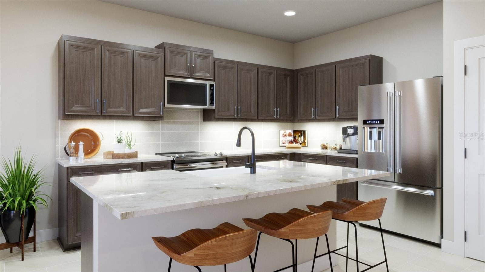 740 FARFIELDS STREET, Deland, FL 32720 Kitchen Rendering (Virtually Staged)
