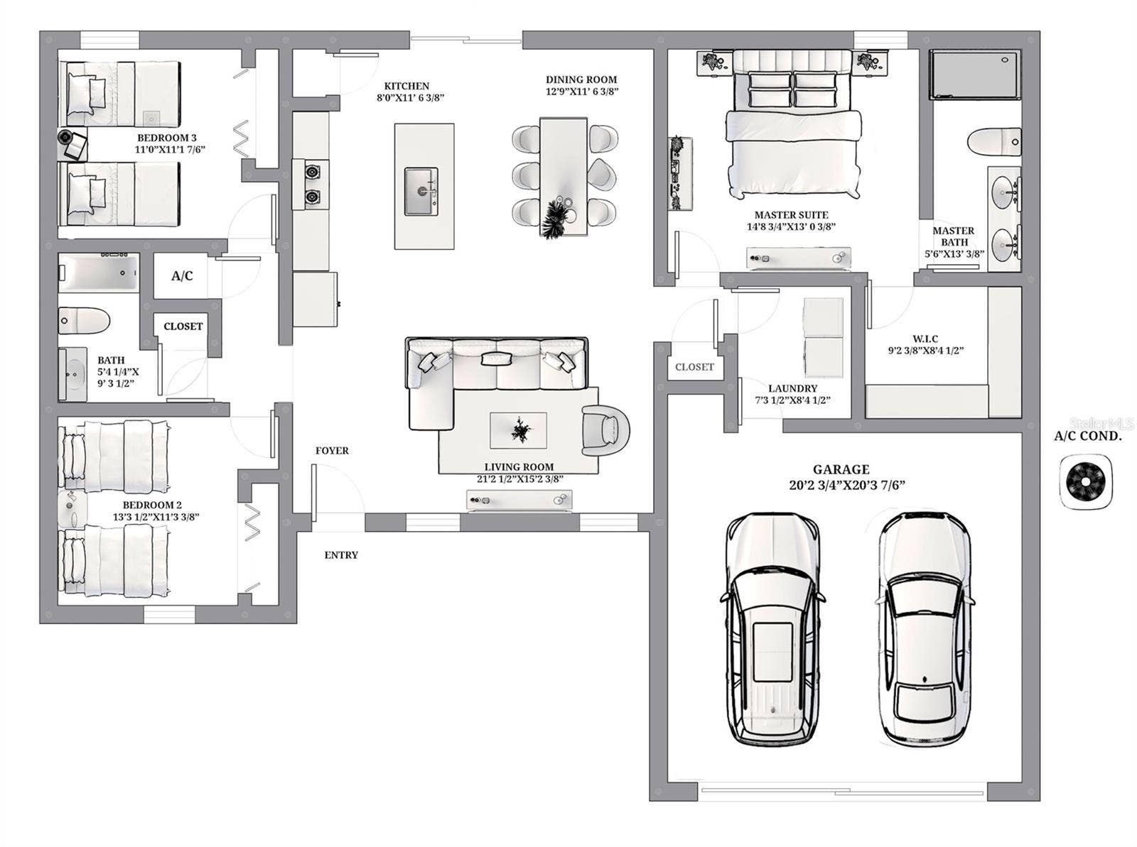 2732 SW 162ND PLACE, Ocala, FL 34473 Floor Plan