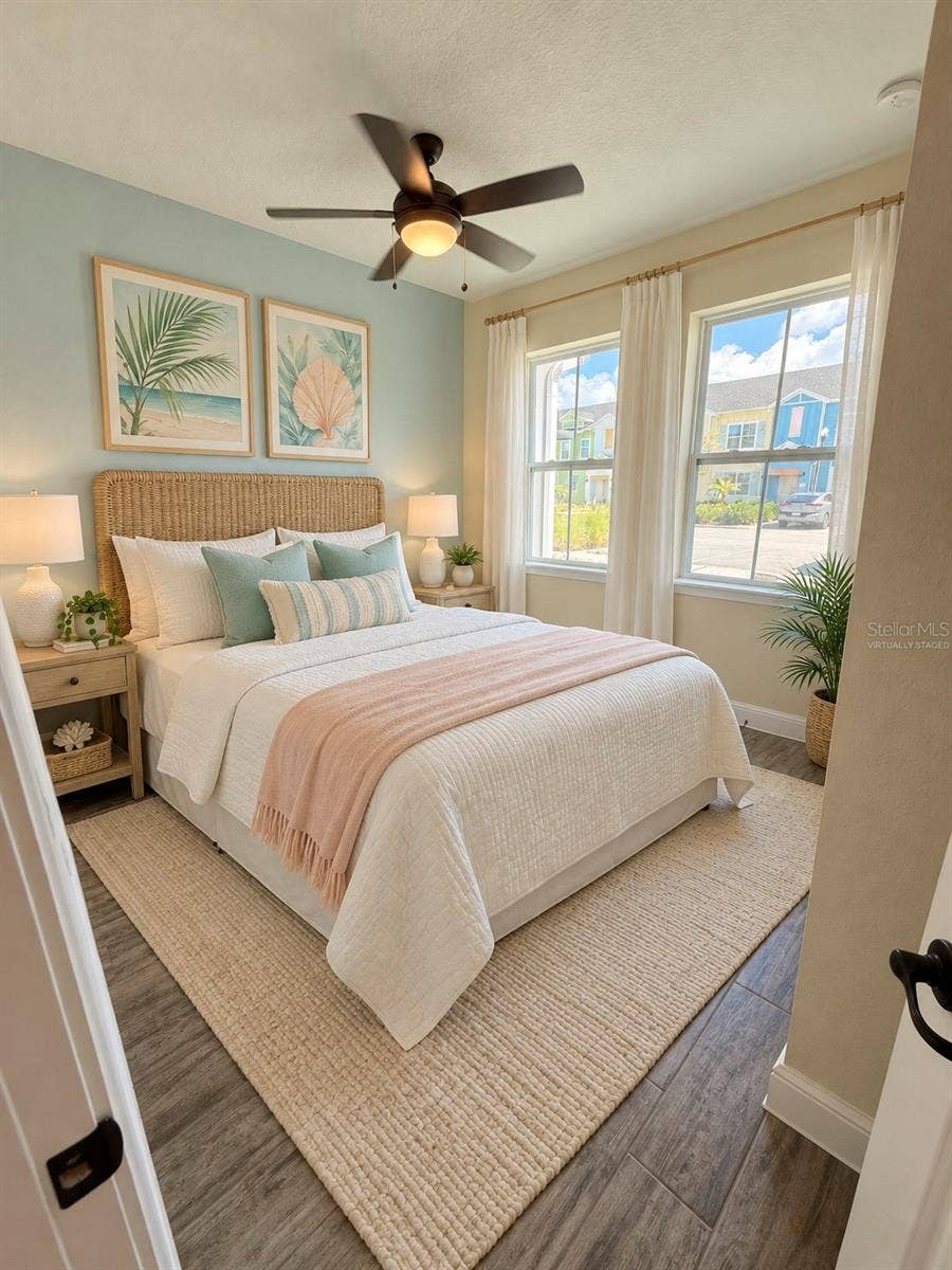 2910 CASTAWAY LANE, Kissimmee, FL 34747 Bedroom 1 downstairs (virtually staged)