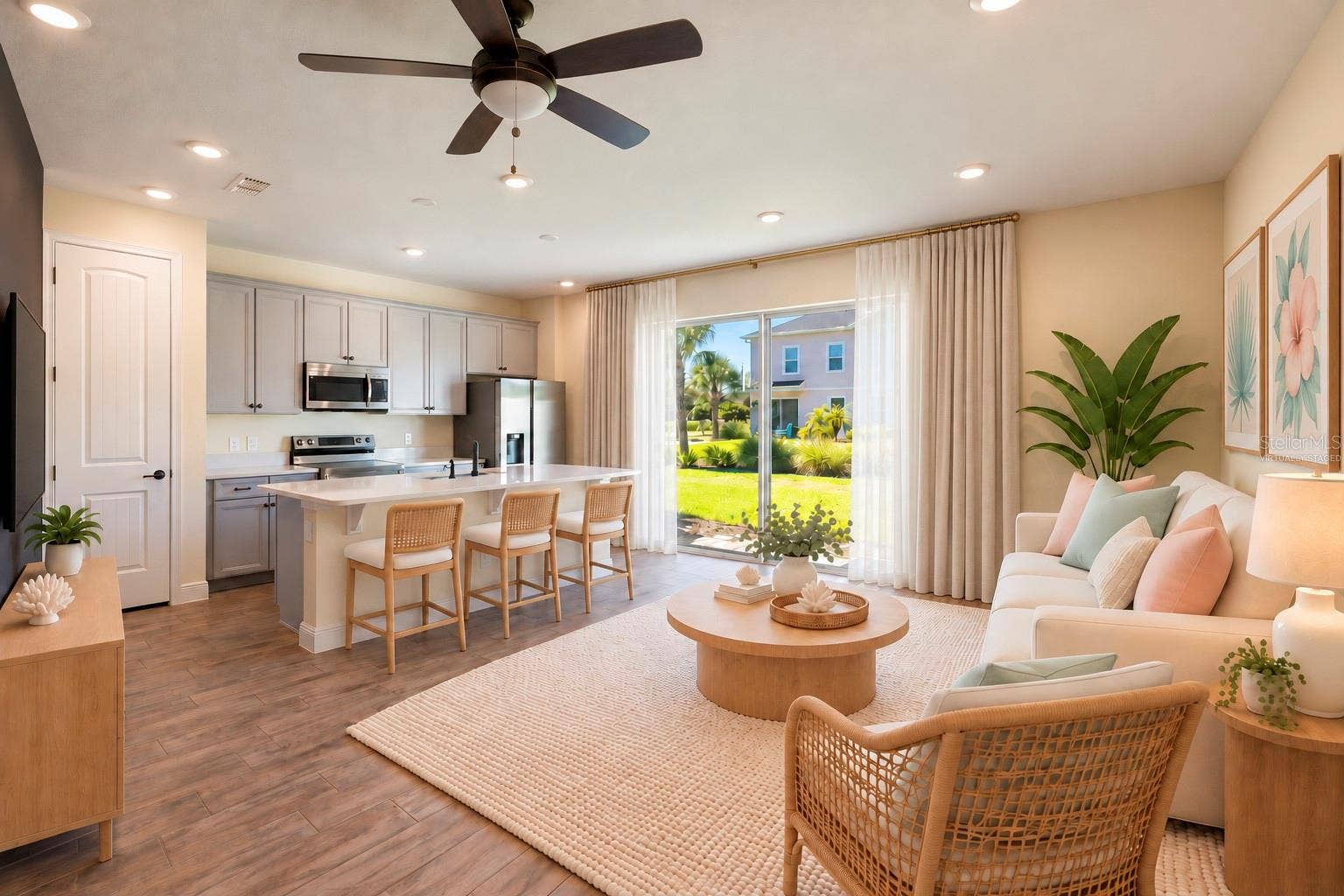 2910 CASTAWAY LANE, Kissimmee, FL 34747 Living Room (virtually staged)