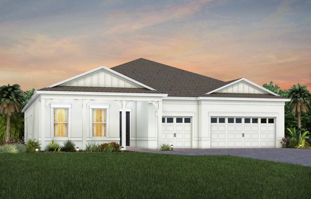 Exterior Design. Artistic rendering for this new construction home. Pictures are for illustrative purposes only. Elevations, colors and options may vary.