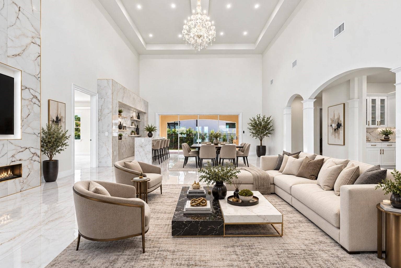 Virtually staged furniture
