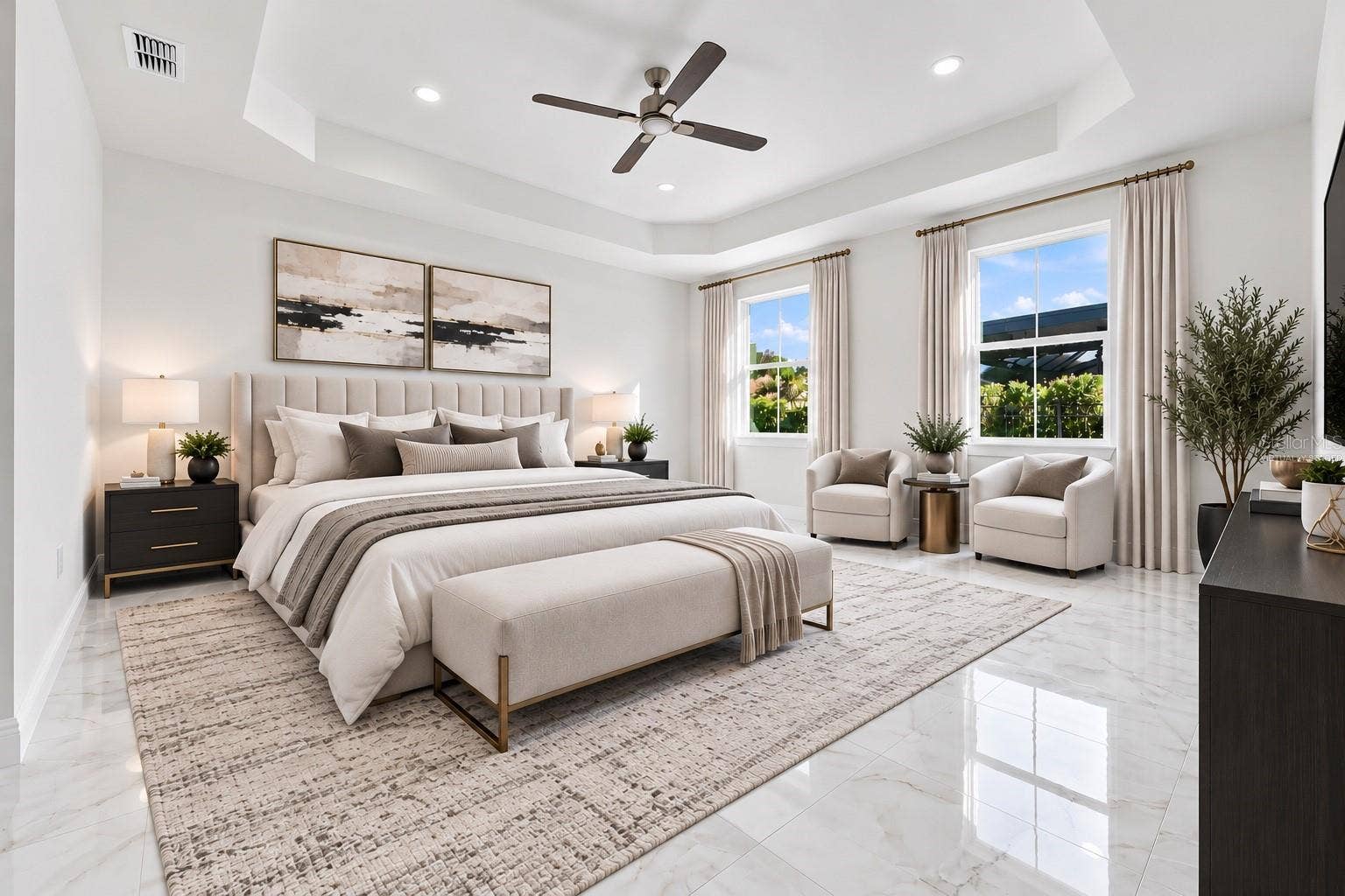 Virtually staged furniture