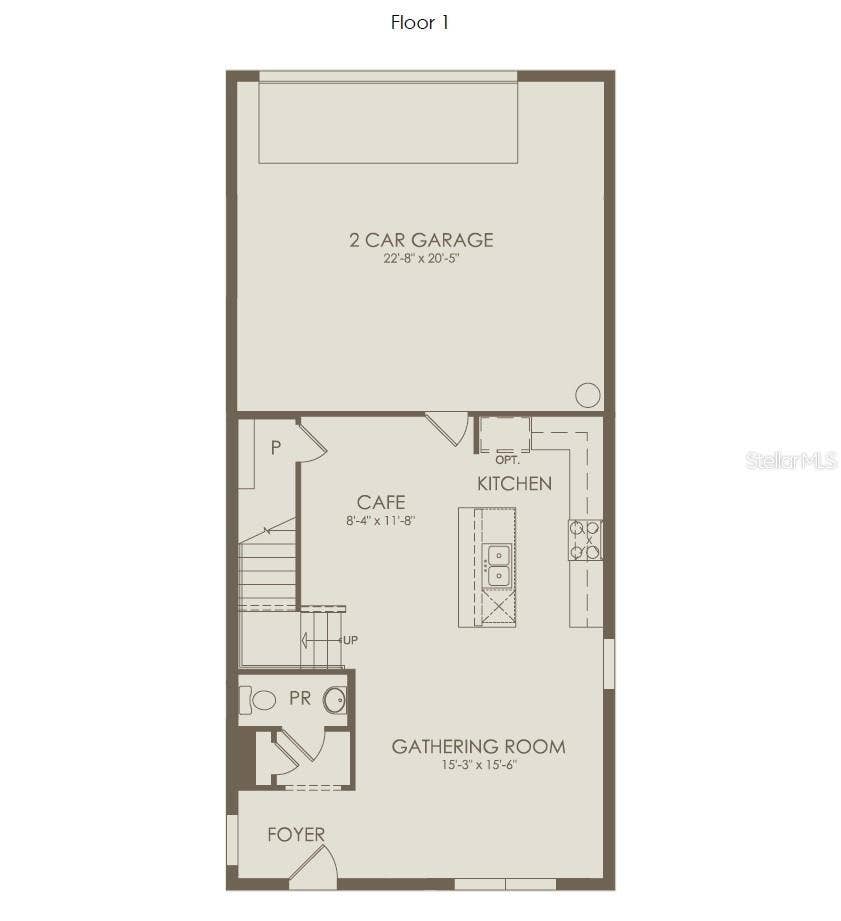 1174 FARM BRIDGE ROAD, Orlando, FL 32820 Floor Plan - Floor One