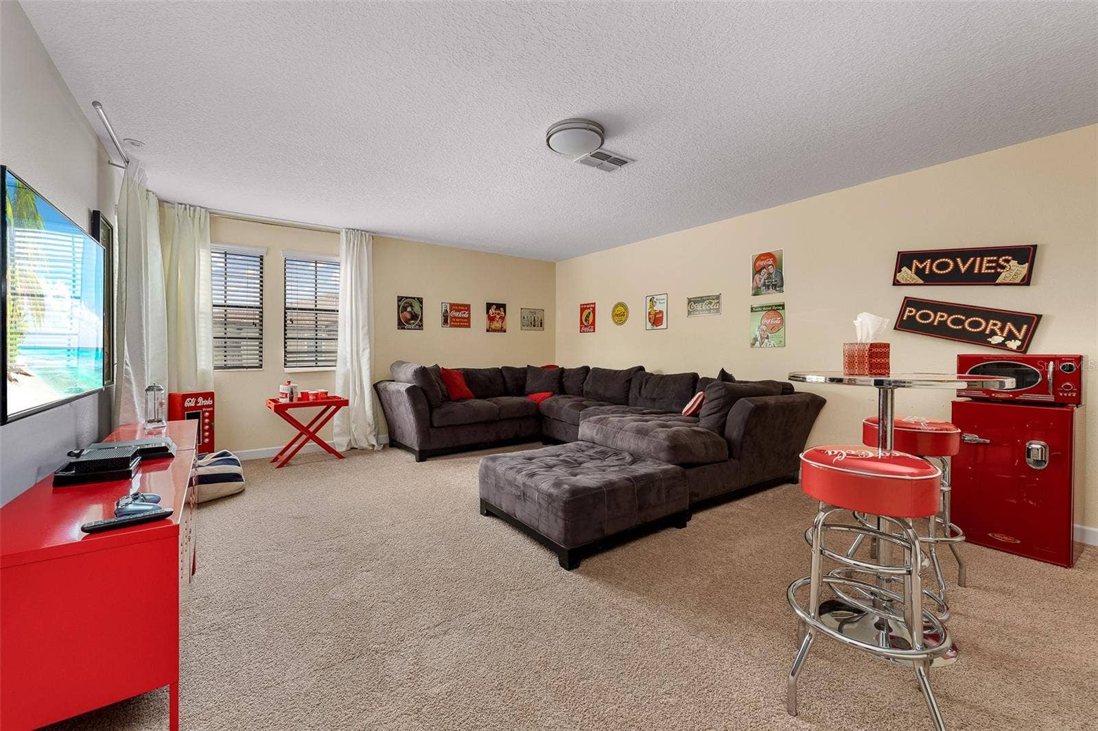 A Second Living Area Perfect for Movie Nights, Gaming or Relaxing After a Day at the Parks