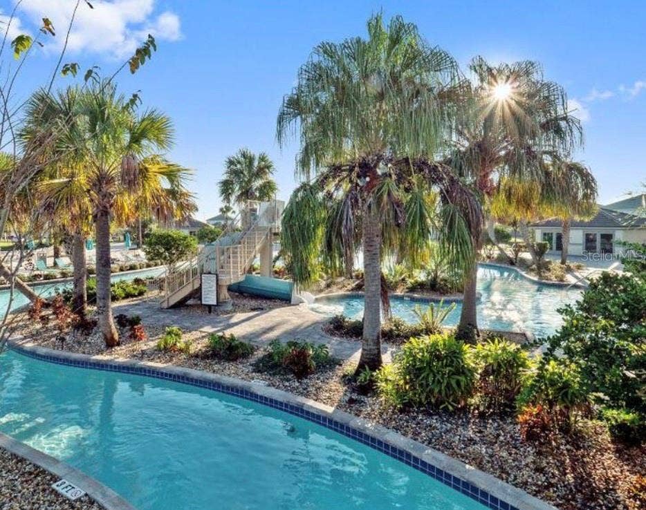 A Tropical Resort Escape with Sparkling Pools, Lazy River and Lush Palm Trees
