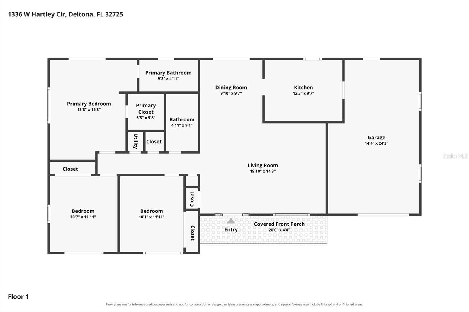 1336 W HARTLEY CIRCLE, Deltona, FL 32725