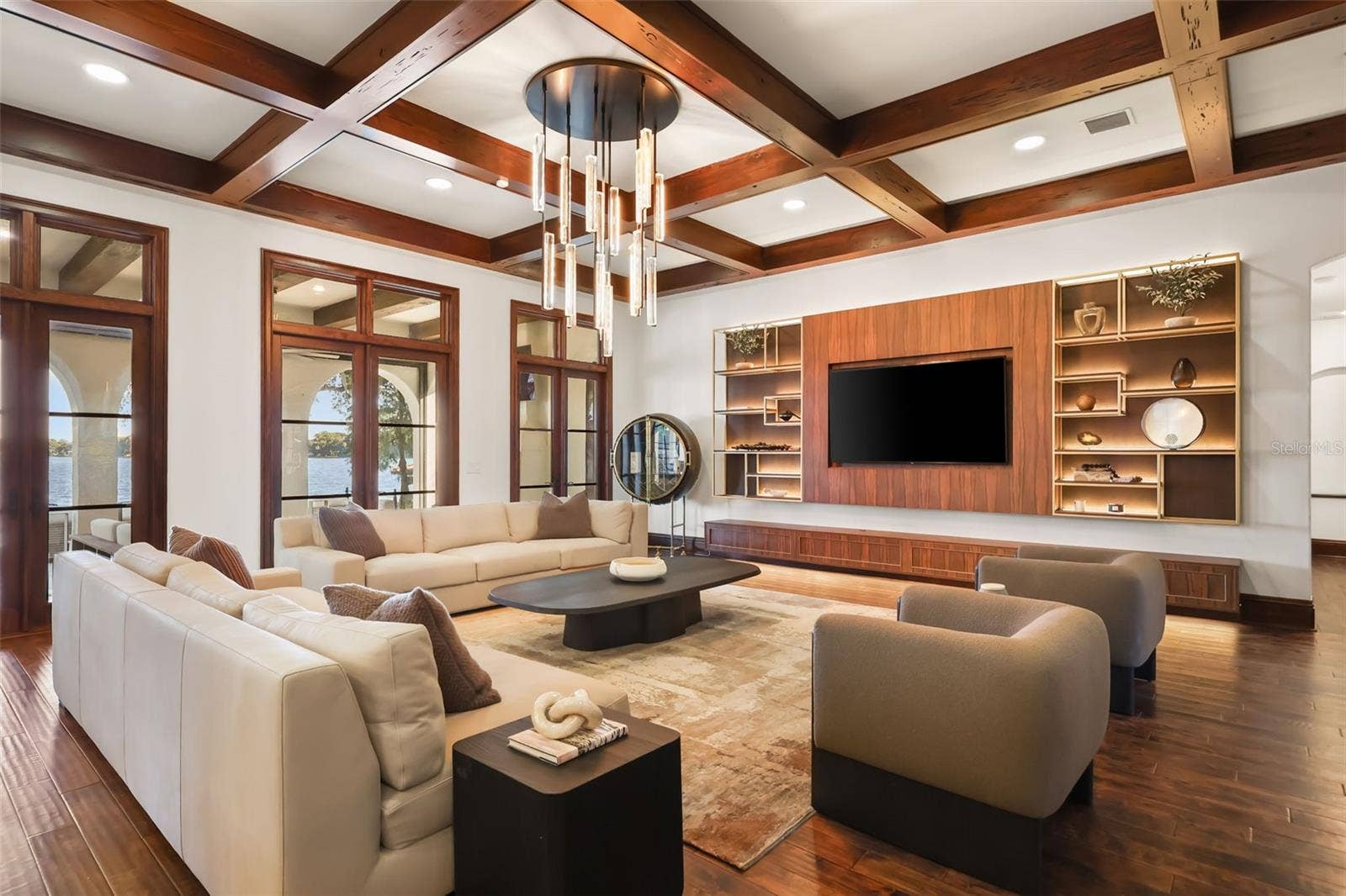 541 VIRGINIA DRIVE, Winter Park, FL 32789 Living room with custom built ins