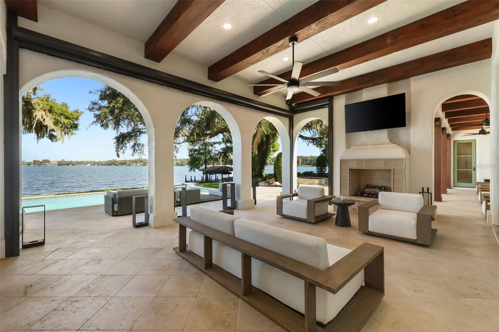 541 VIRGINIA DRIVE, Winter Park, FL 32789 Covered lanai with retractable screens