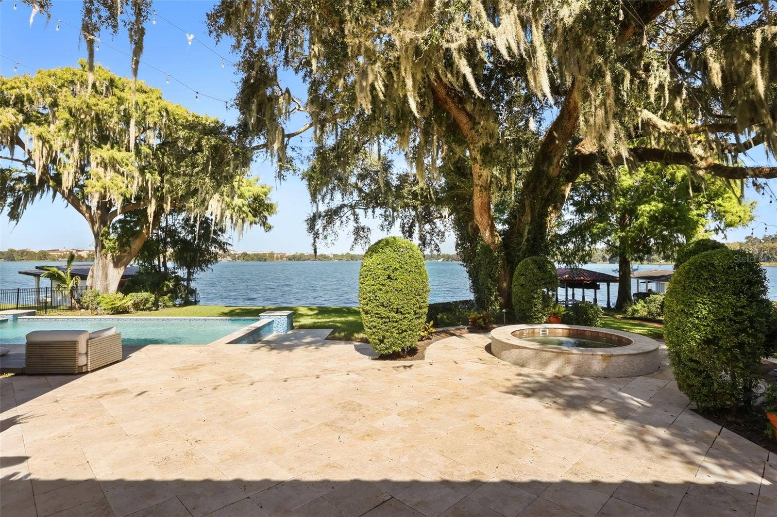 541 VIRGINIA DRIVE, Winter Park, FL 32789 Hot tub and pool with incredible views of Lake Virginia