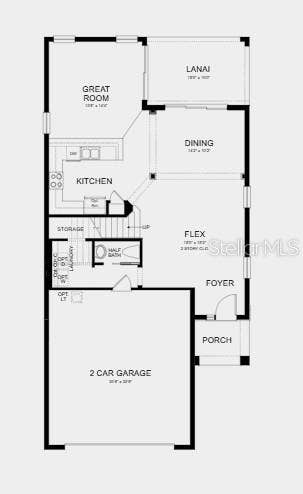 5691 SEAGRAPE LANE, Kissimmee, FL 34758 Floor Plan ~ Additional Highlights Include: garage door pad and pendant lighting