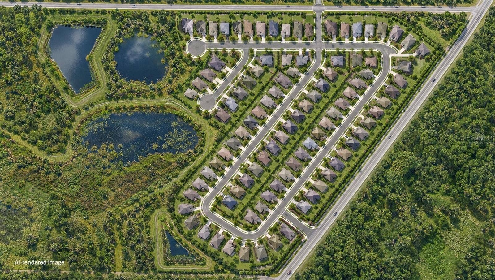 9300 E TREASURE ISLAND AVENUE, Leesburg, FL 34788 A virtually staged, AI-generated image showing what the finished development may look like.