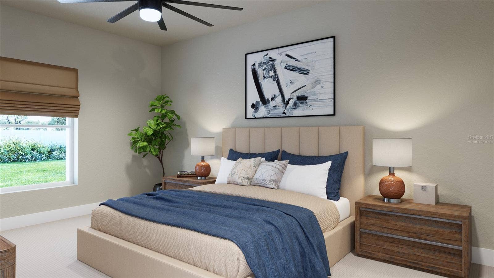 1827 LINK LOOP, St Cloud, FL 34771 Primary Bedroom Rendering (Virtually Staged)